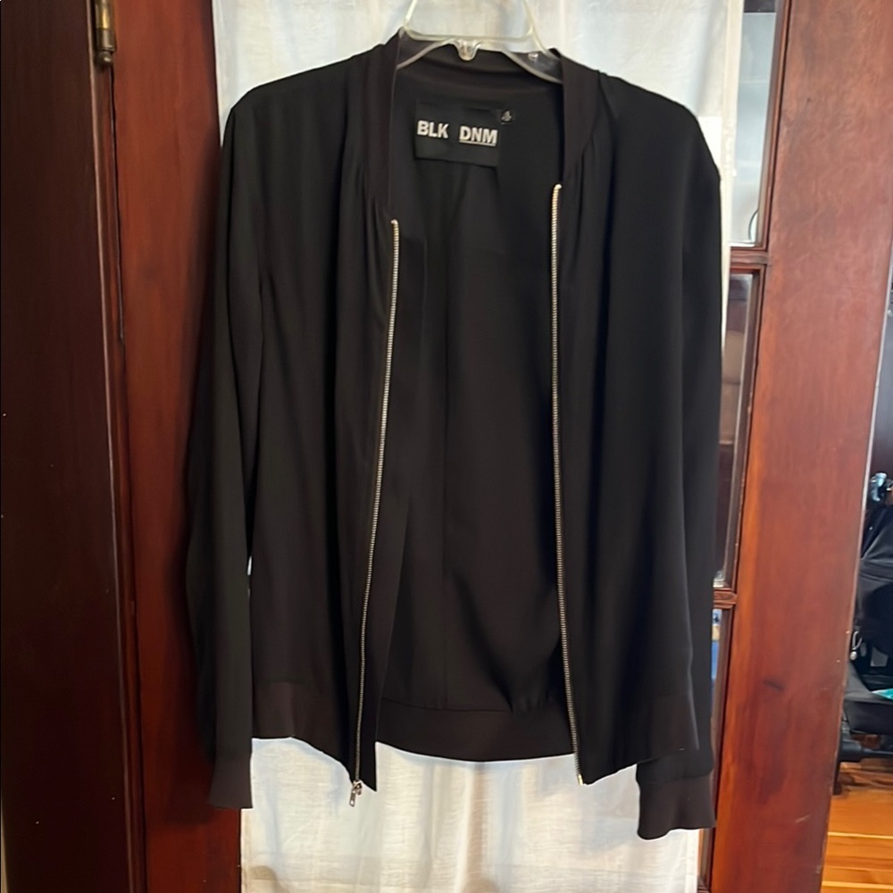 BLK DNM Women's Black Spring Jacket (100% Silk)